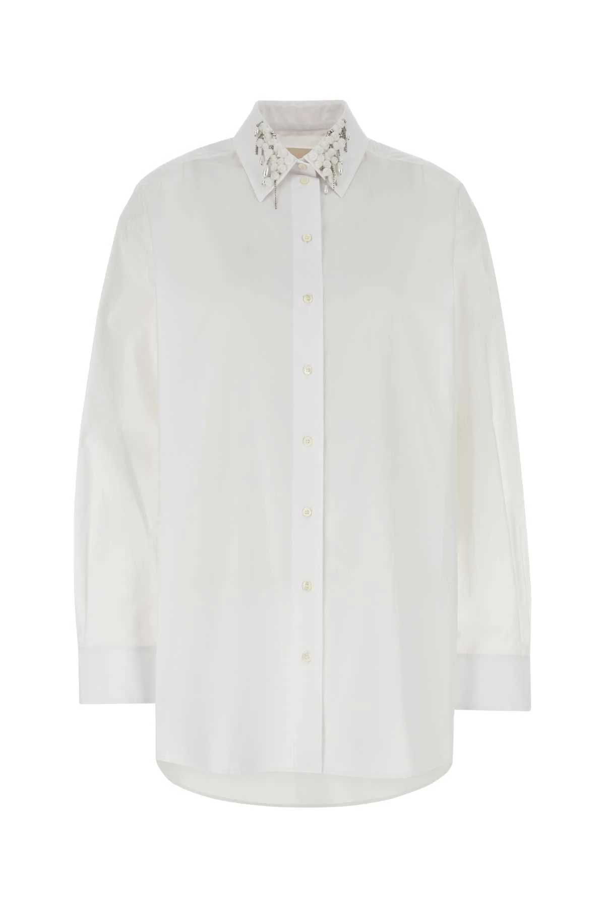 Givenchy Women White Poplin Oversize Shirt - 1