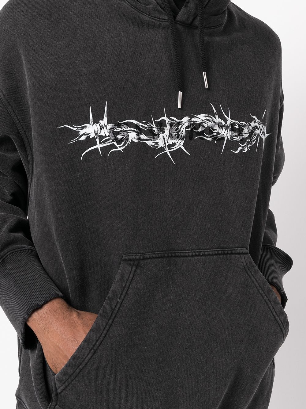 Barbed Wire printed hoodie - 5