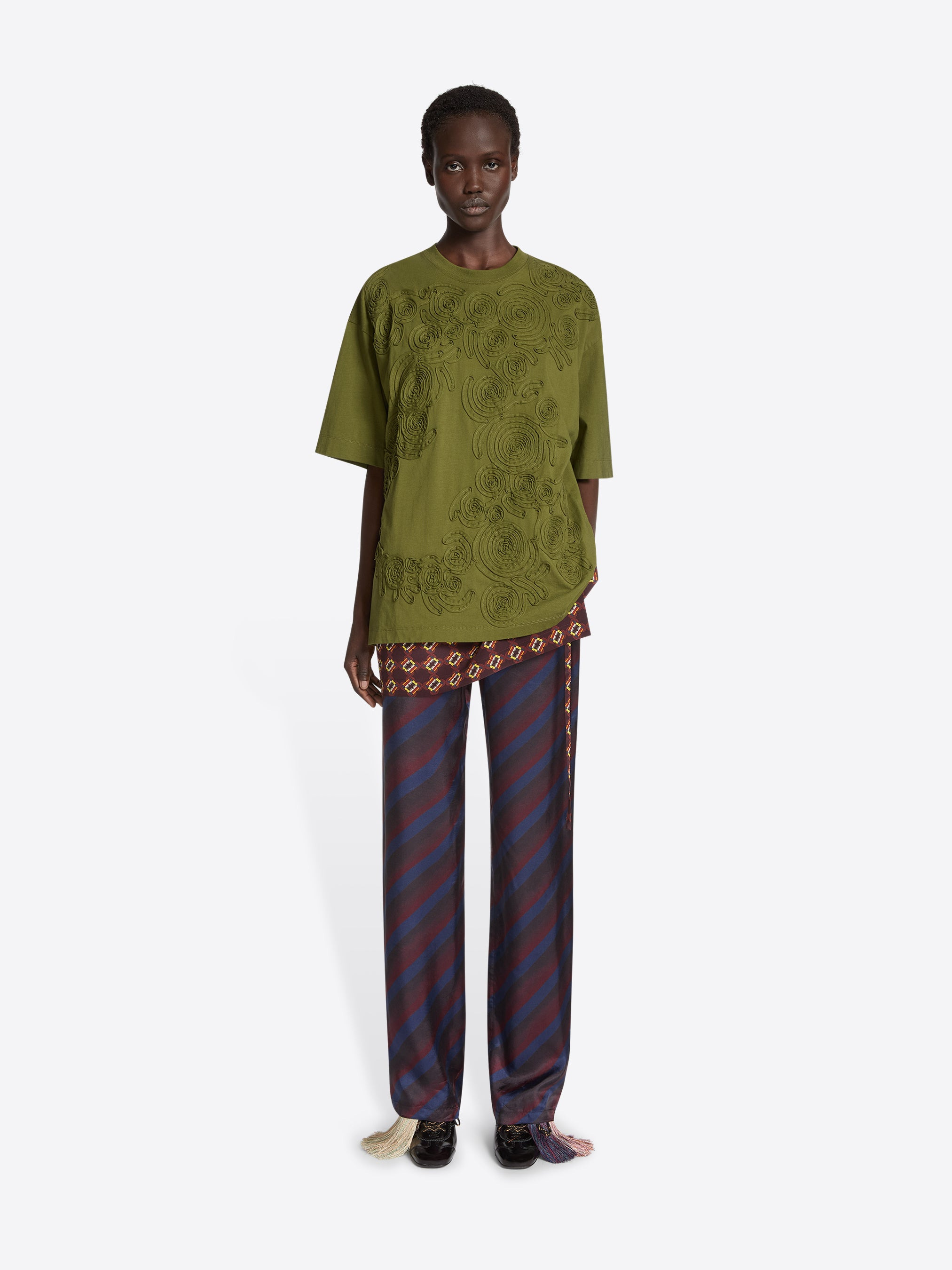 EMBROIDERED COTTON TEE - 2