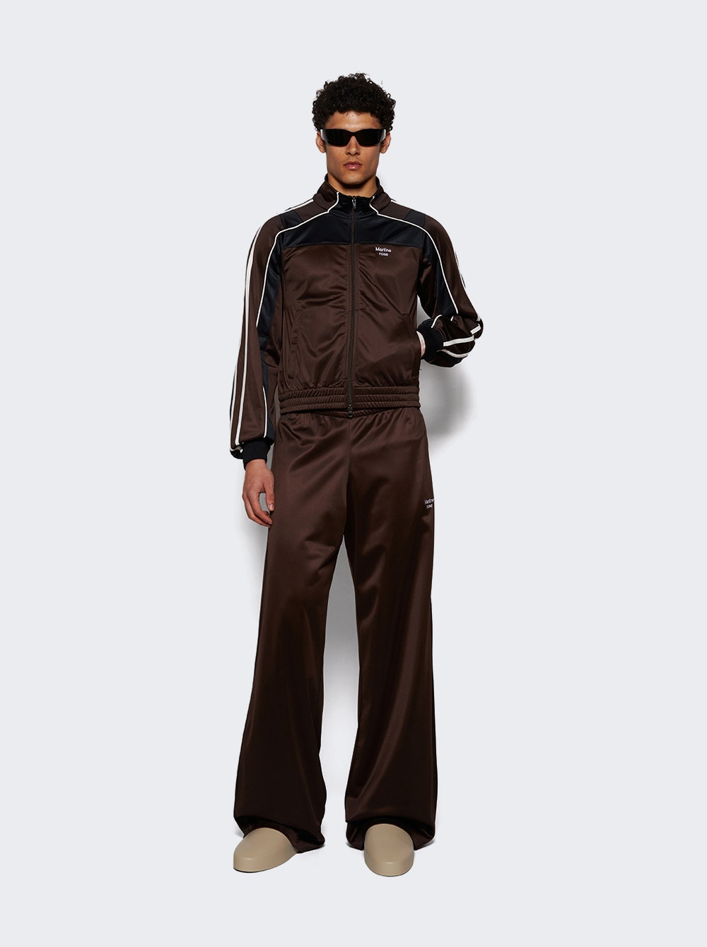 Shrunken Track Jacket Brown - 5