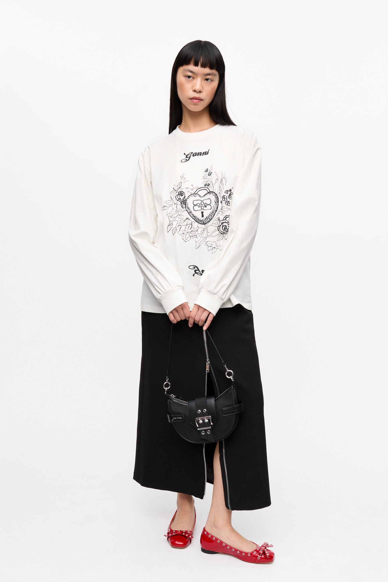 WHITE RE-CUT HEAVY LONG SLEEVE T-SHIRT - 3