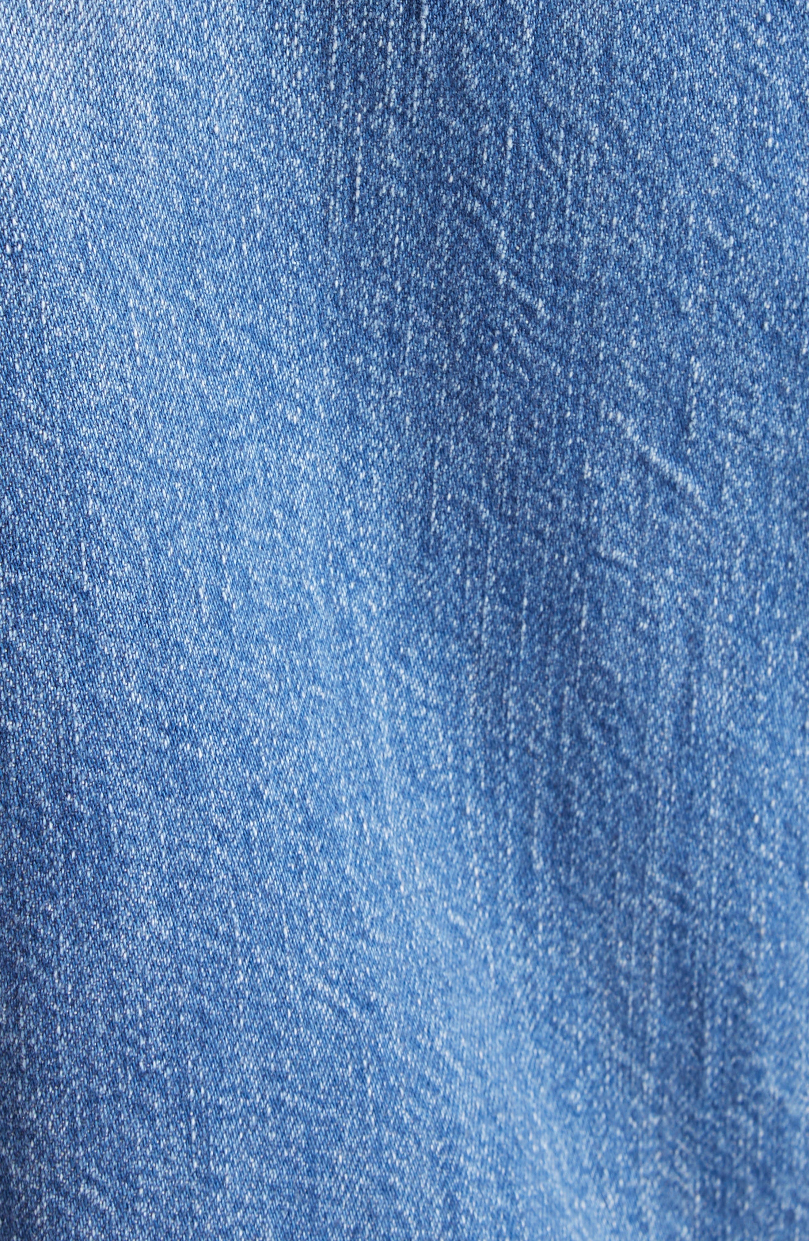 Veronica Beard Taylor High Waist Raw Hem Wide Leg Jeans in Bright Lakeshore at Nordstrom - 7
