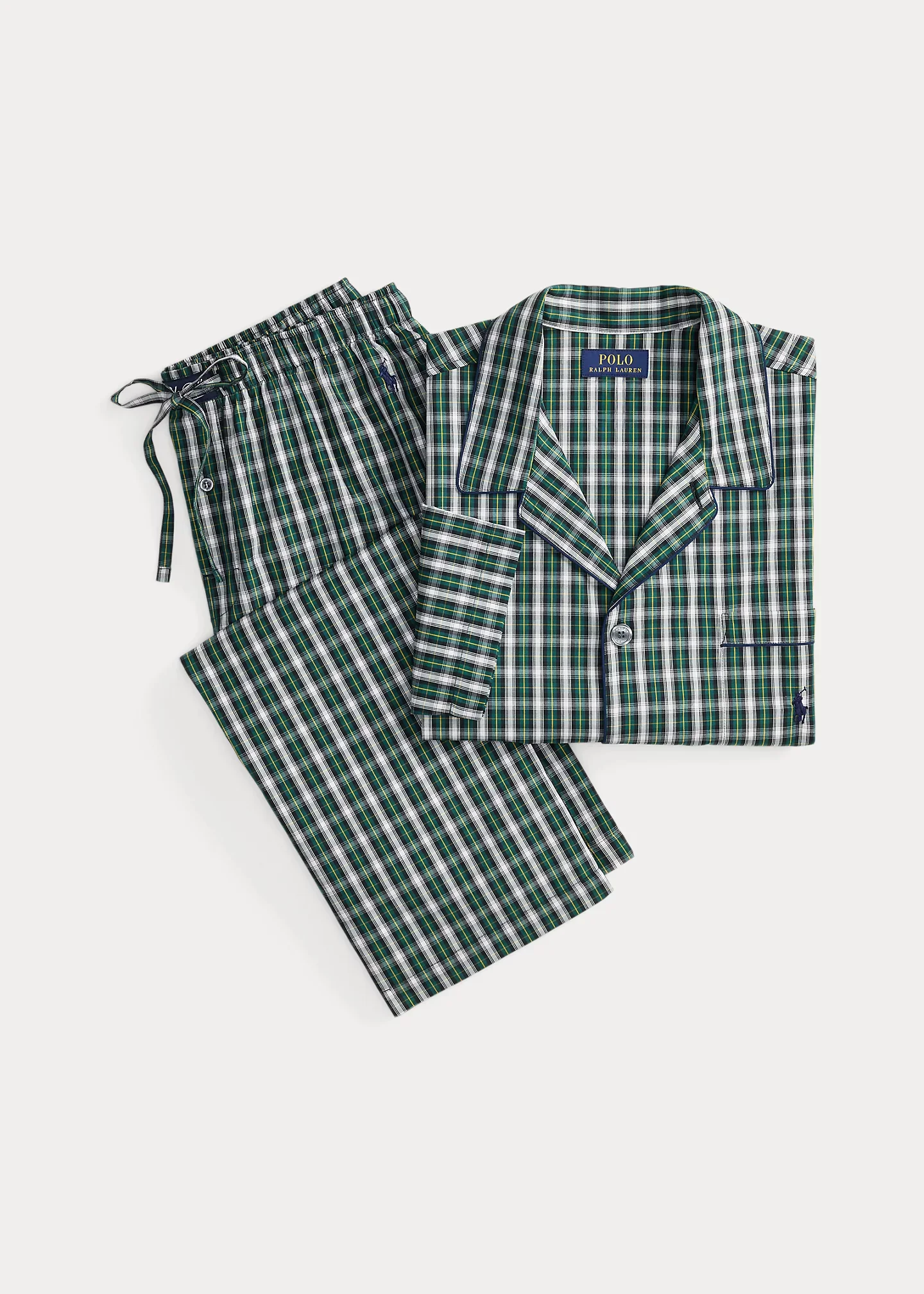 Plaid Cotton Pajama Set - 1