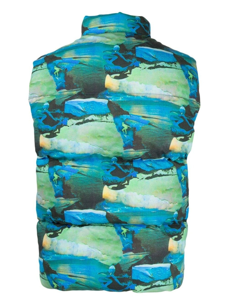 ERL printed quilted puffer gilet outlook