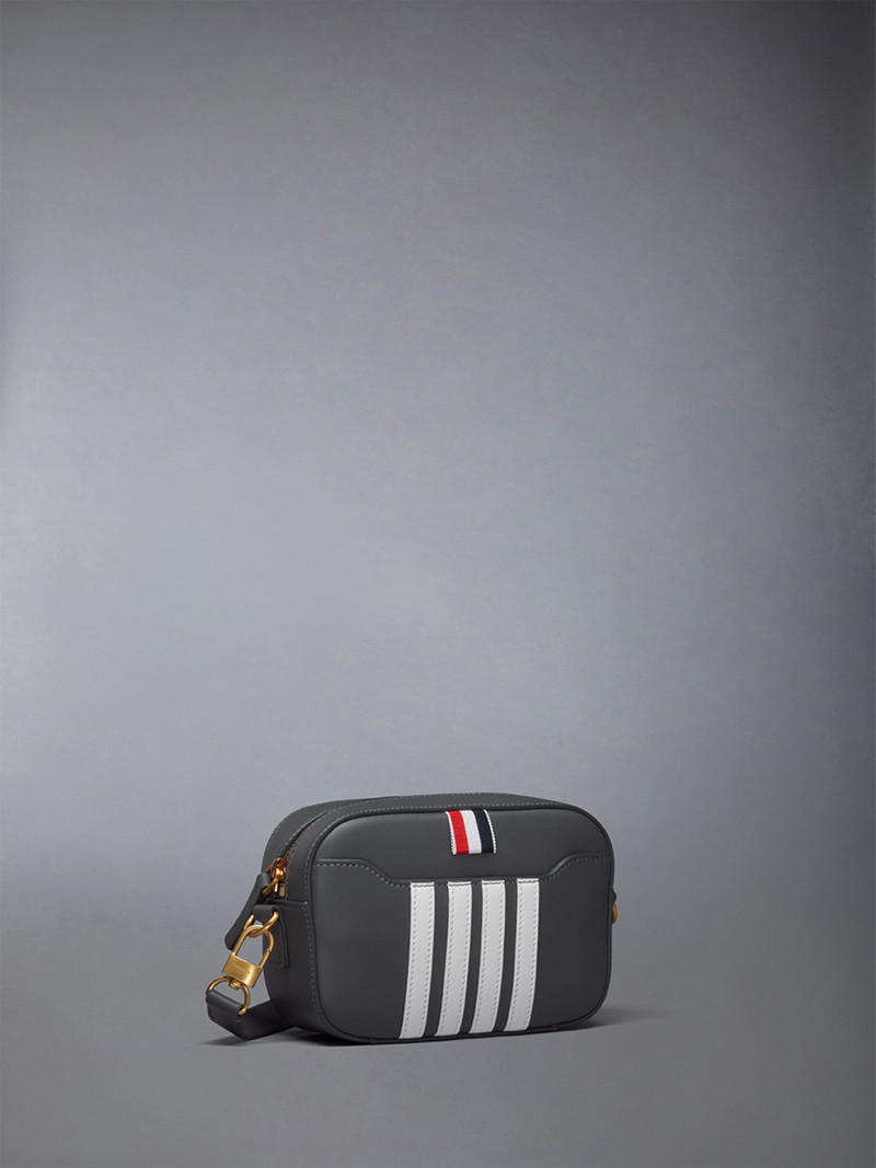Thom Browne Horizontal Camera Bag W/ 4 Bar Stripes in Smooth Calf outlook