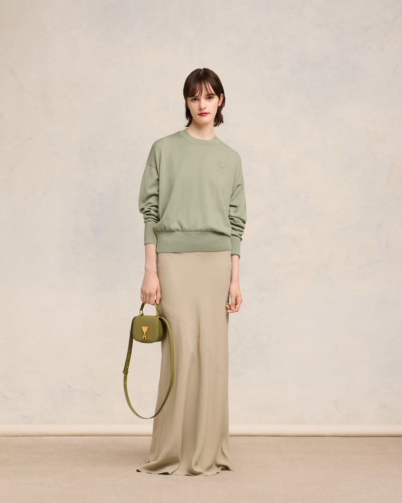 AMI Paris AMI DE COEUR EMBROIDERY CREWNECK SWEATER outlook