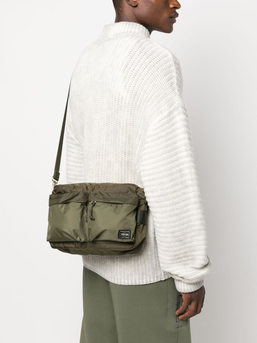 logo-patch messenger bag - 2