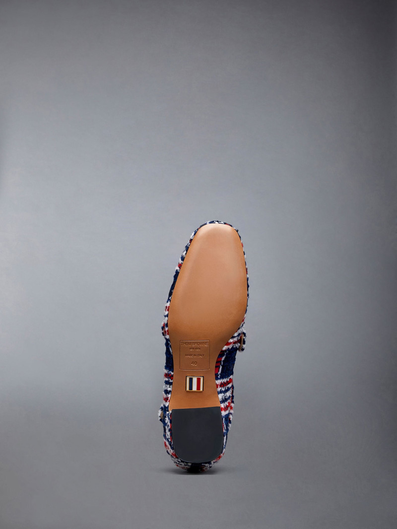 Prince of Wales Chenille Tweed 40mm Block Heel Buttoned Thom John 6