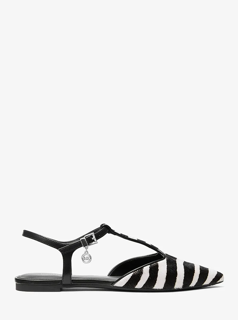 Cherie Flex Zebra Print Calf Hair Flat - 1