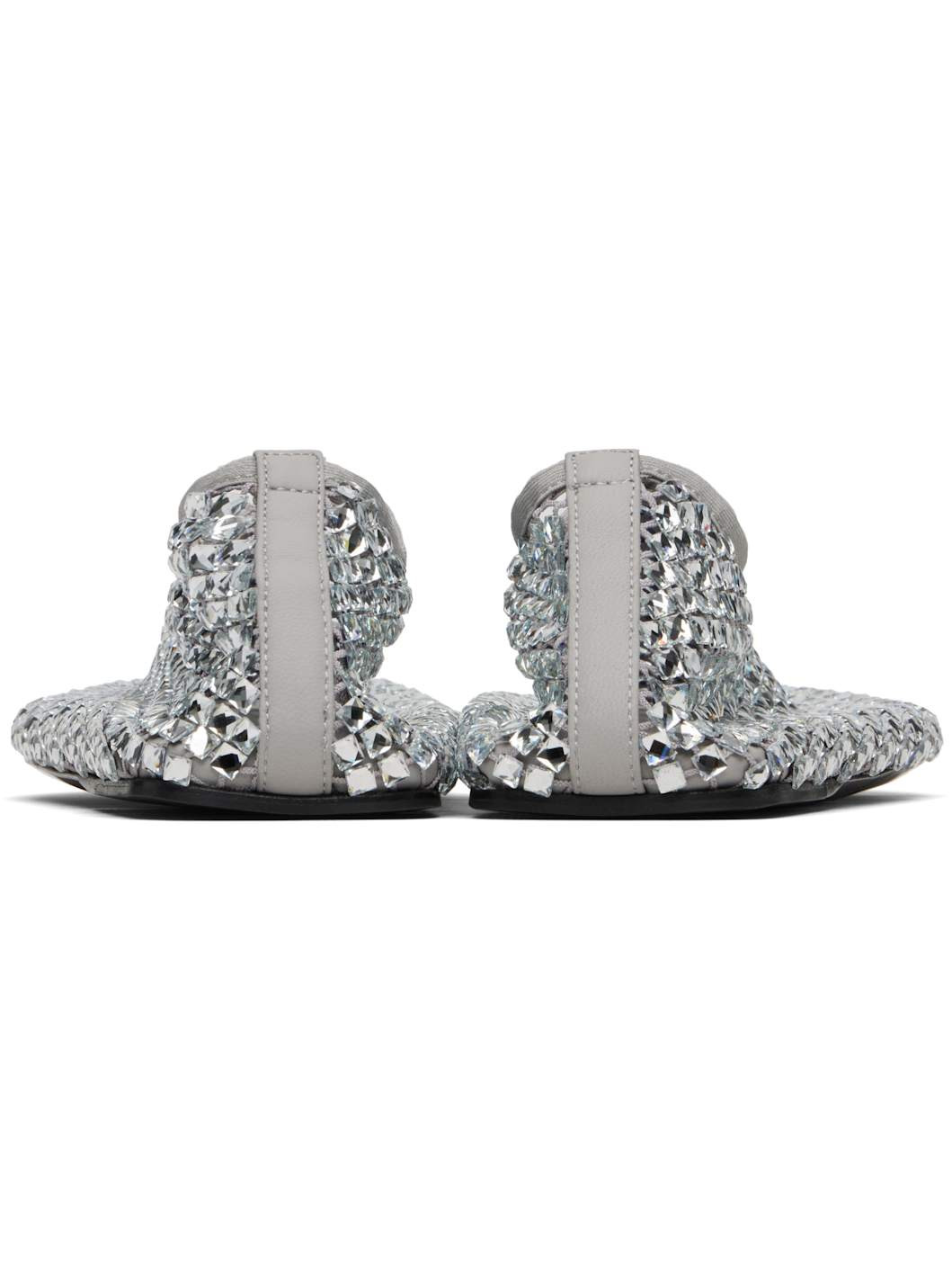 Silver Minette Bezeled Flats - 2