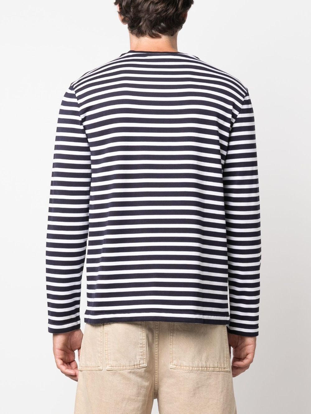 Fox-motif striped cotton T-shirt - 4