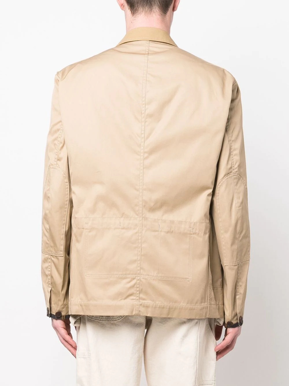 notched-collar button-up jacket - 4