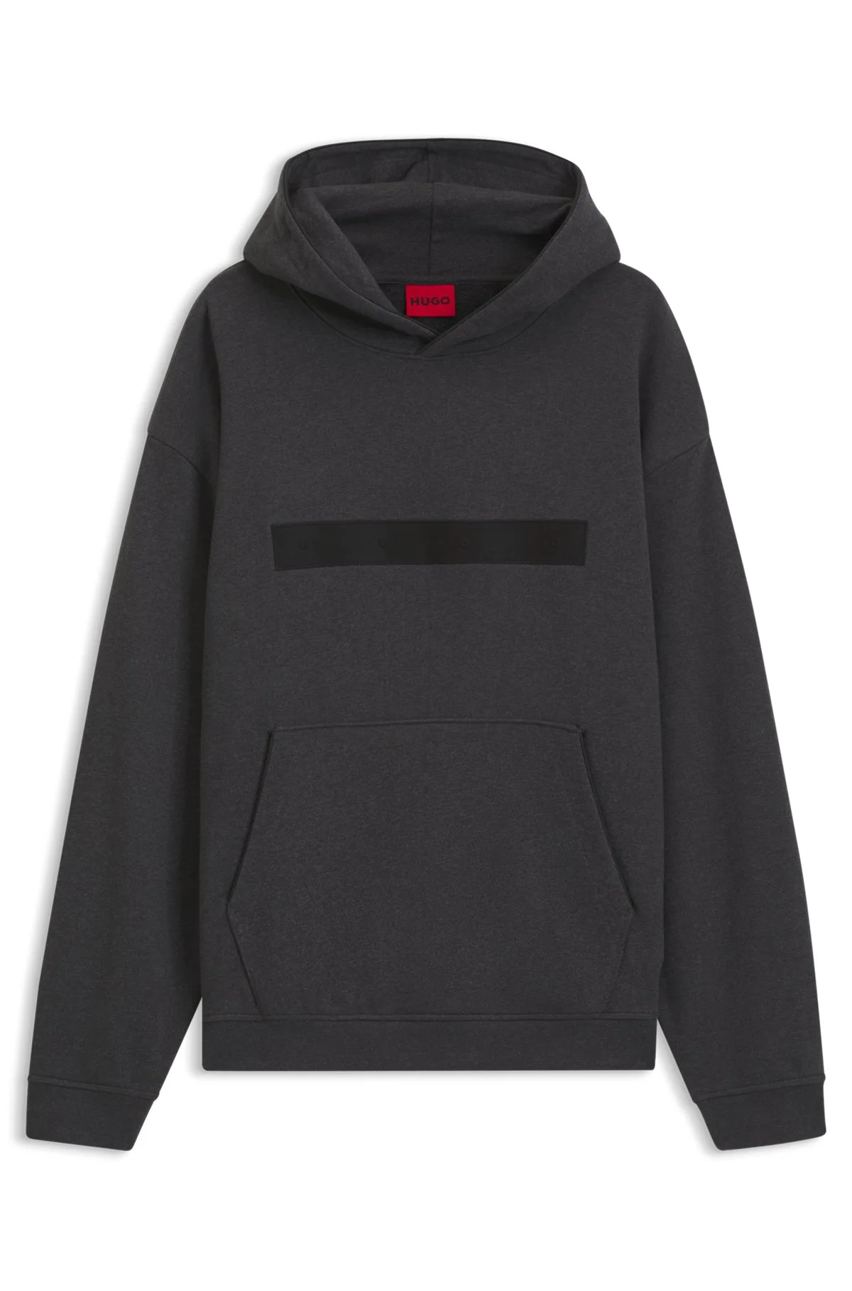RELAXED-FIT COTTON TERRY HOODIE WITH WIDE-SET LOGO - 1