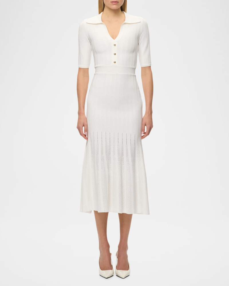 HERVE LEGER The Adele Ribbed Midi Dress outlook