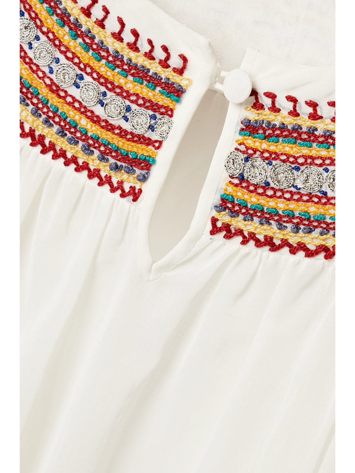 Embroidered Cotton-voile Blouse - 5