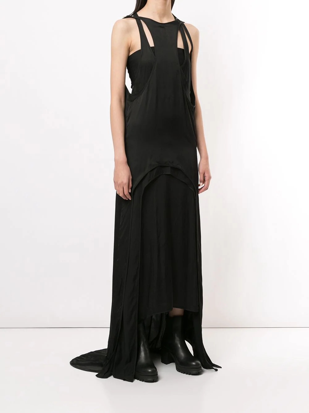 draped layered dress - 3