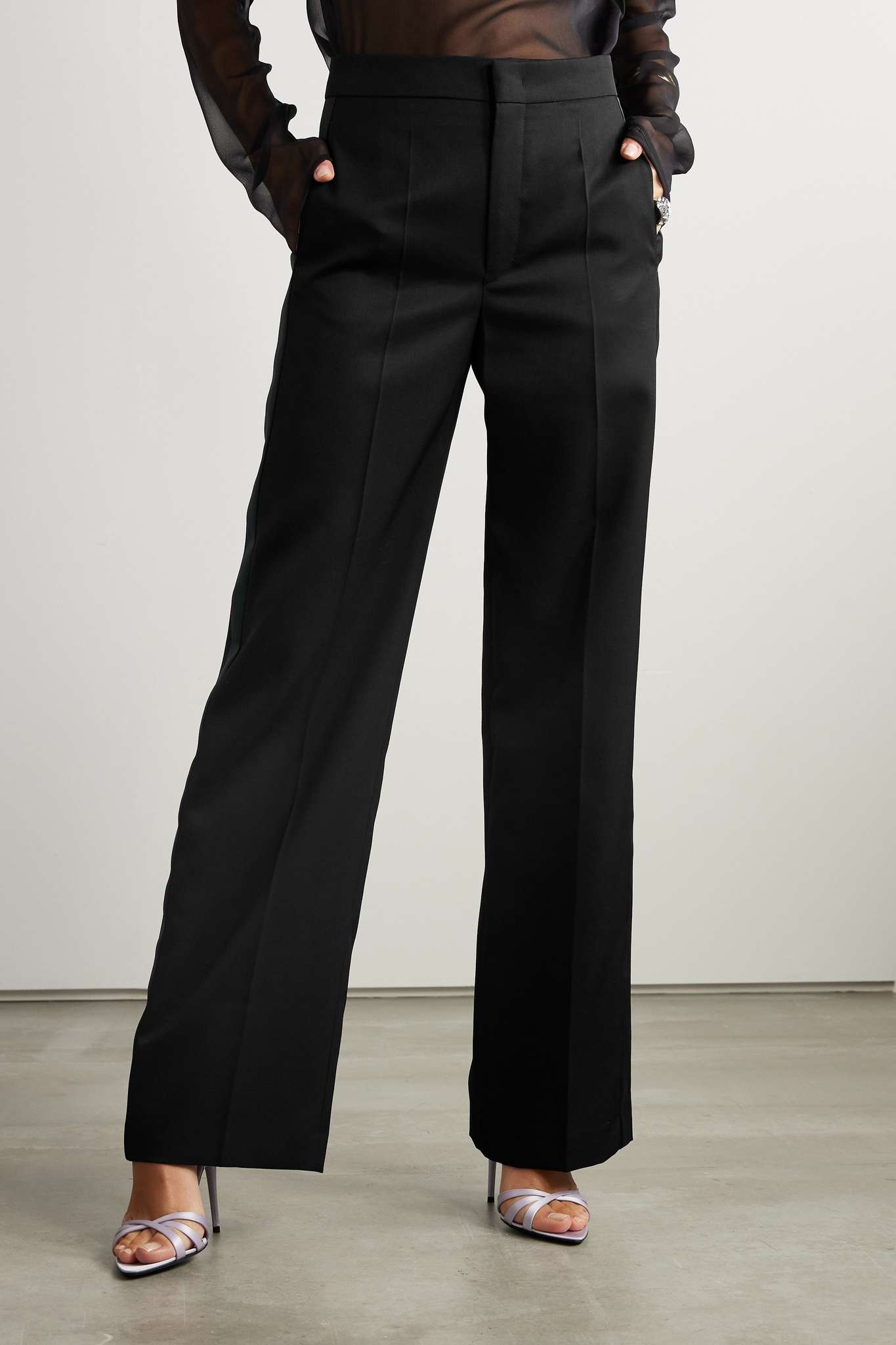 Scarly wool-twill straight-leg pants - 3