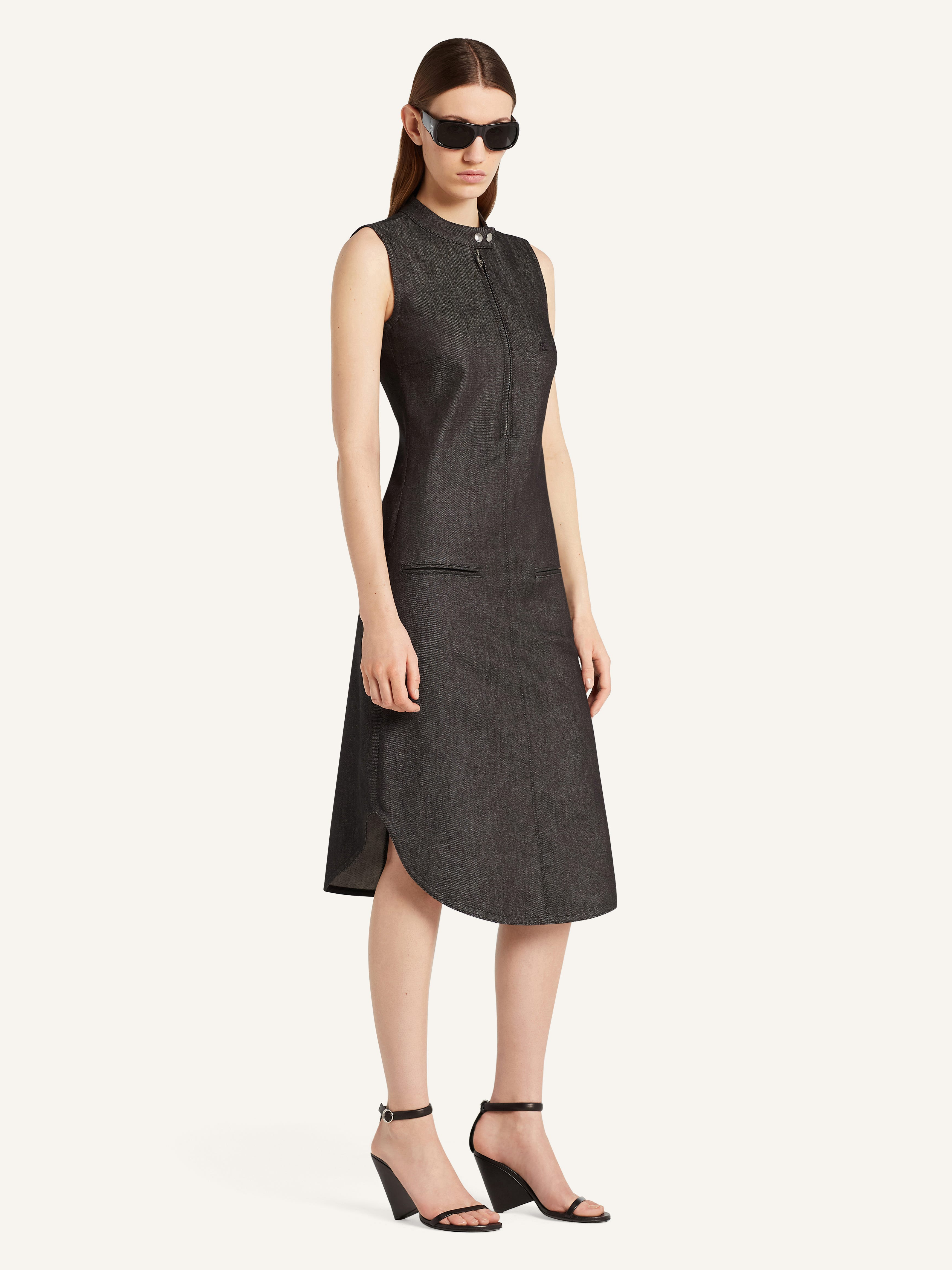 BIKER ZIPPED DENIM DRESS - 3