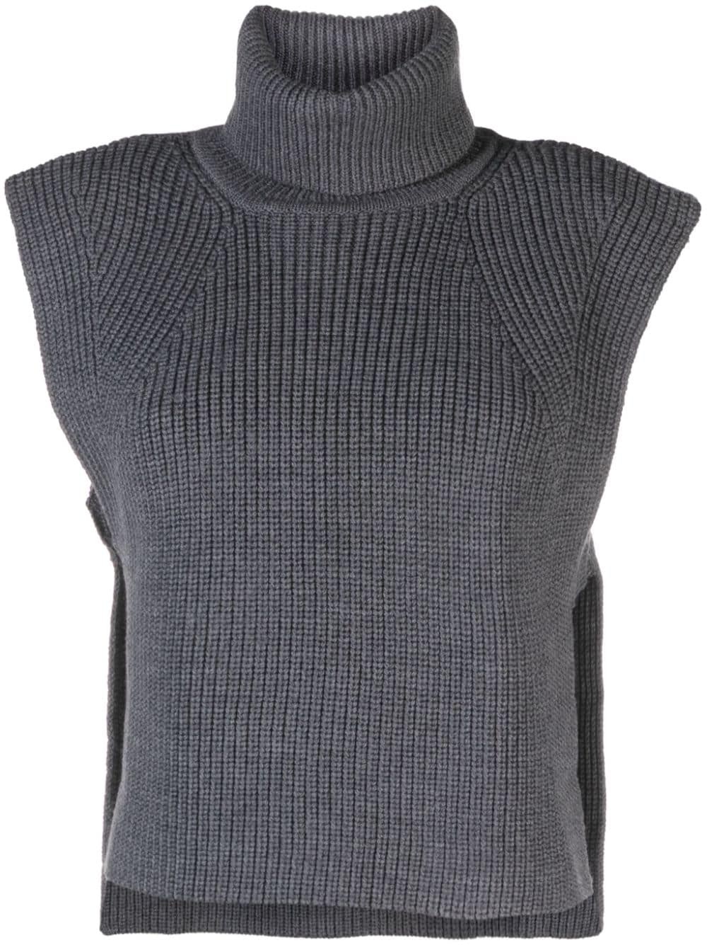 Megani chunky-knit vest - 1