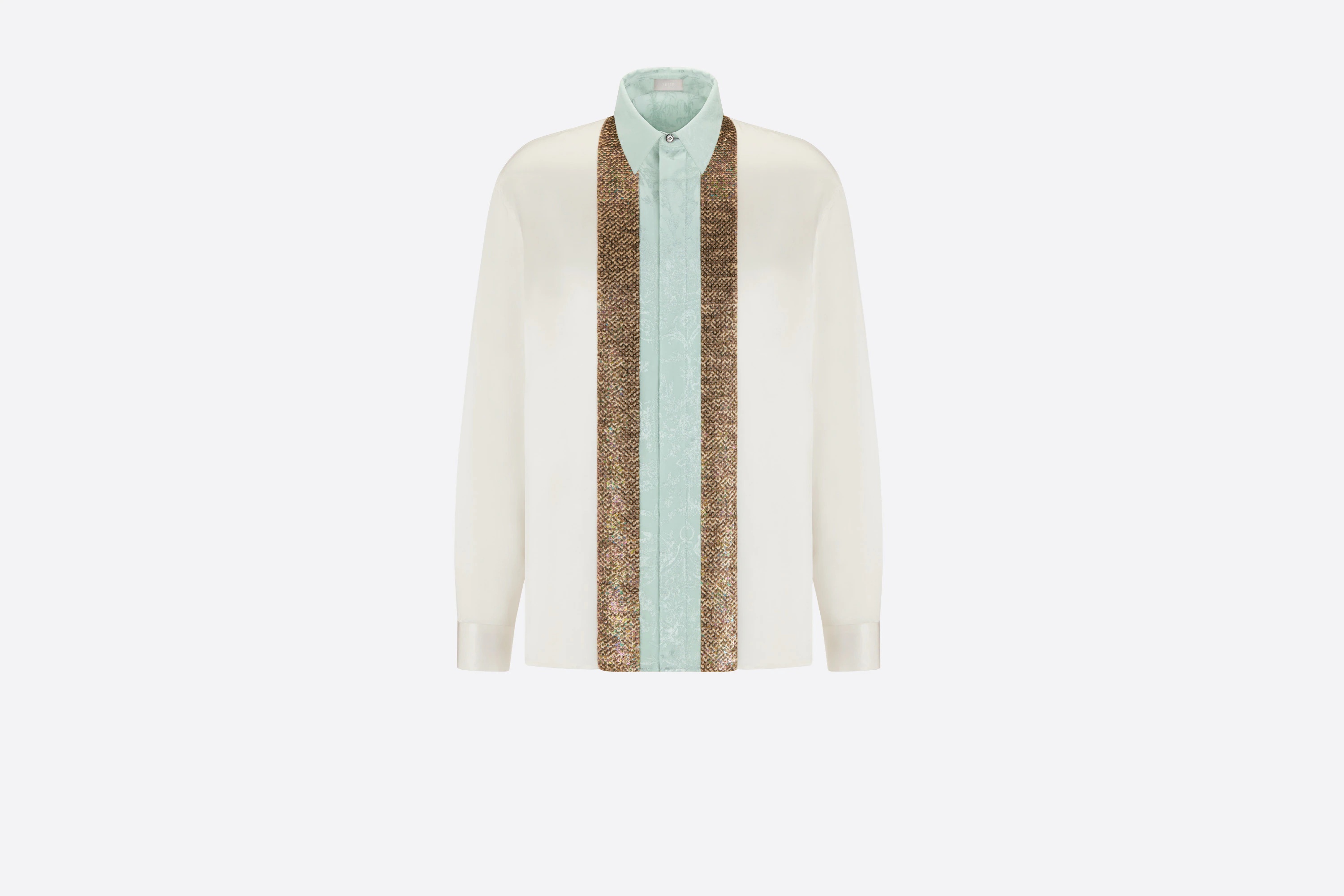Shirt with Sequined Plastron - 1