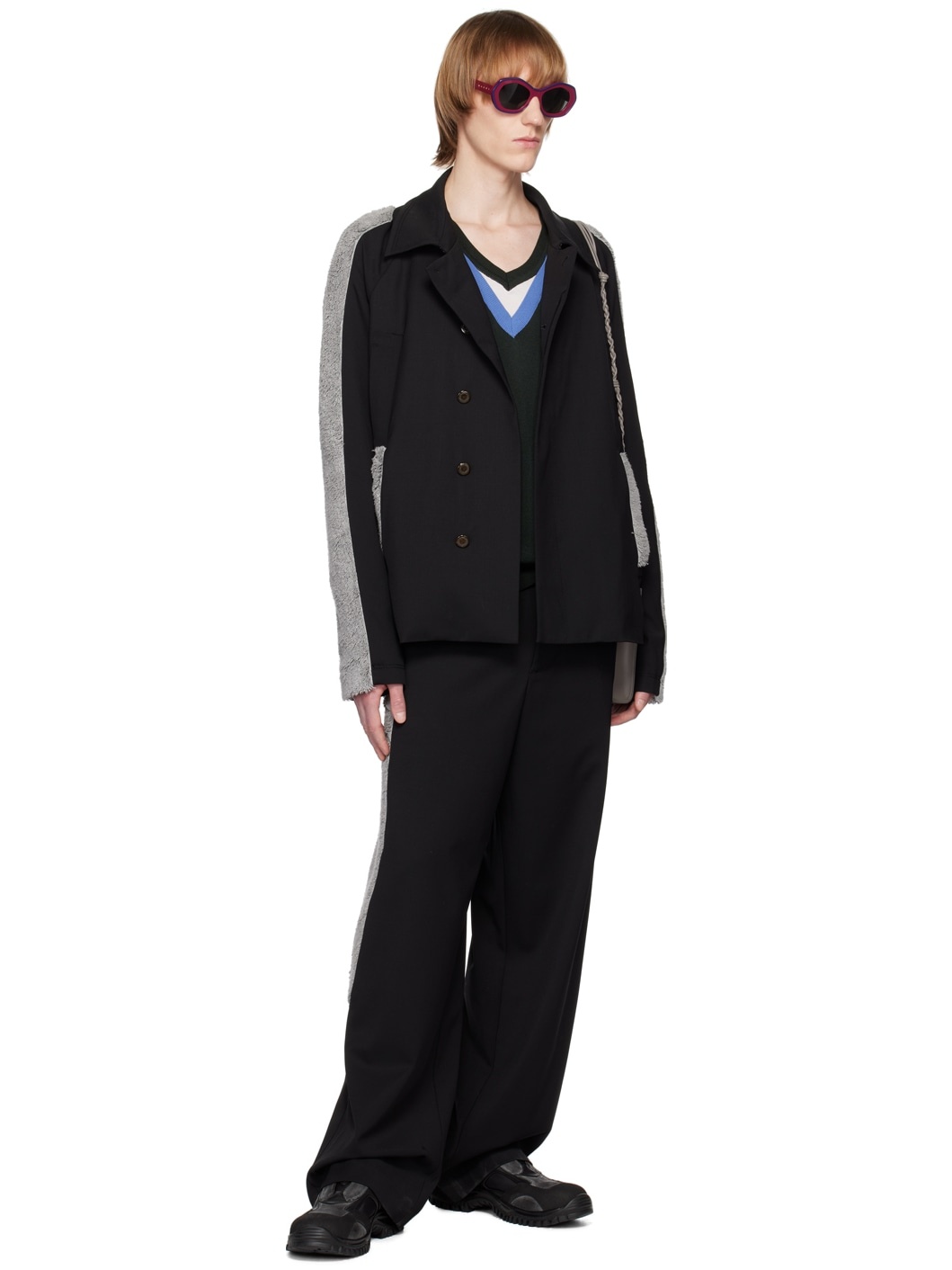 ジャケット・アウター KIKO KOSTADINOV Tonkin Contrast Jacket Kiko Kostadinov: Men's Tonkin Contrast Jacket (Black/Grey