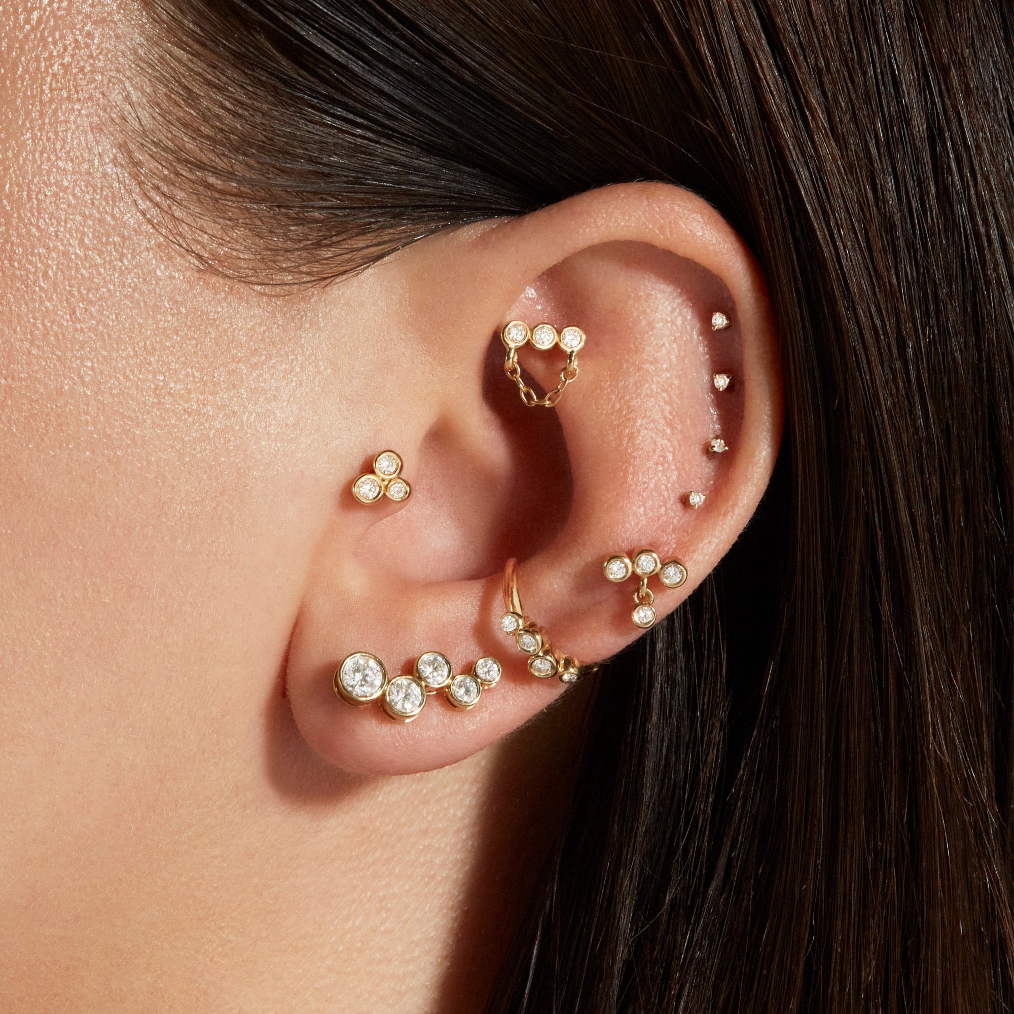 LAB-Created Diamond Bubble Up Ear Cuff - 4