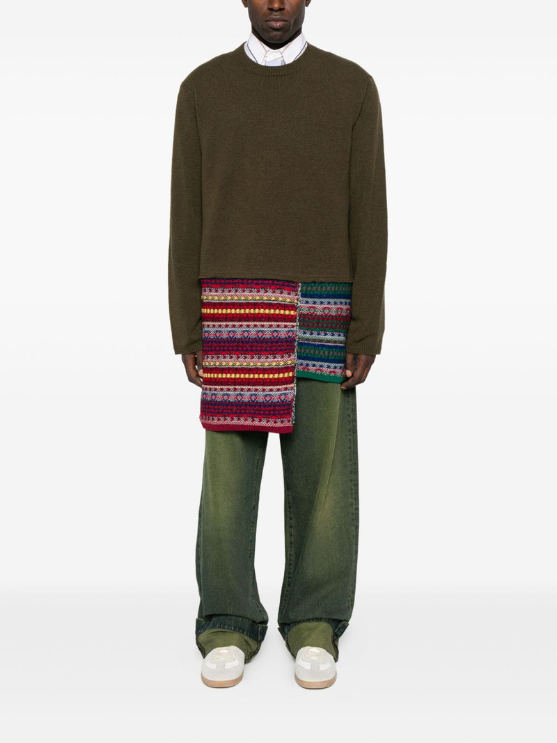 Comme des Garçons Homme Plus patchwork-panelled sweater outlook