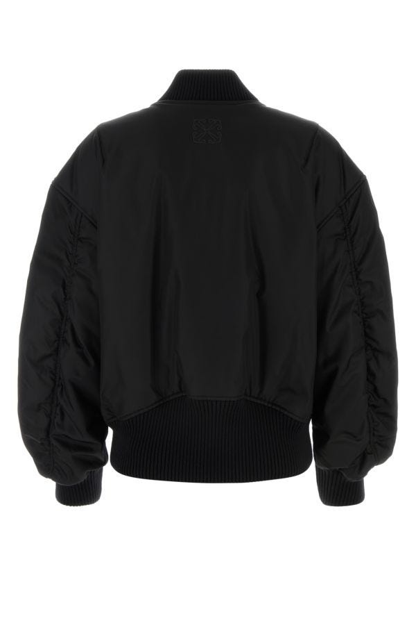 ジャケット OFF WHITE Black Nylon Blend Bomber Jacket Off-White - Nylon bomber jacket black - The Corner