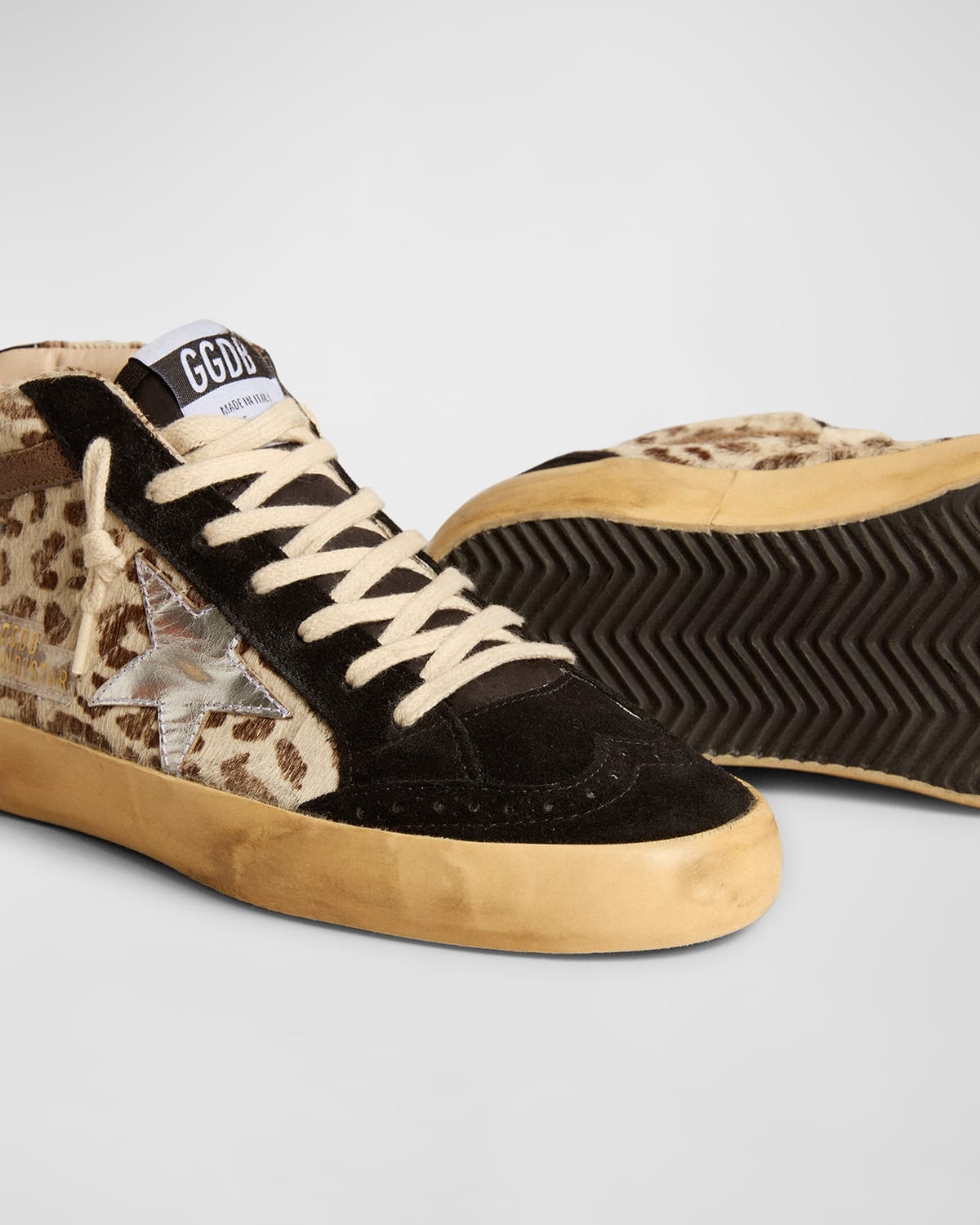 Mid Star Leopard-Print Suede Sneakers - 2