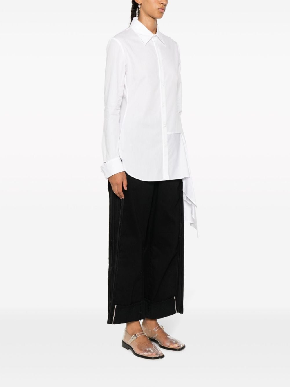 asymmetric cotton shirt - 3