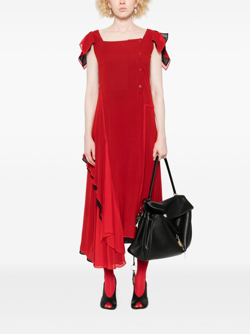 Yohji Yamamoto square-neck draped dress outlook