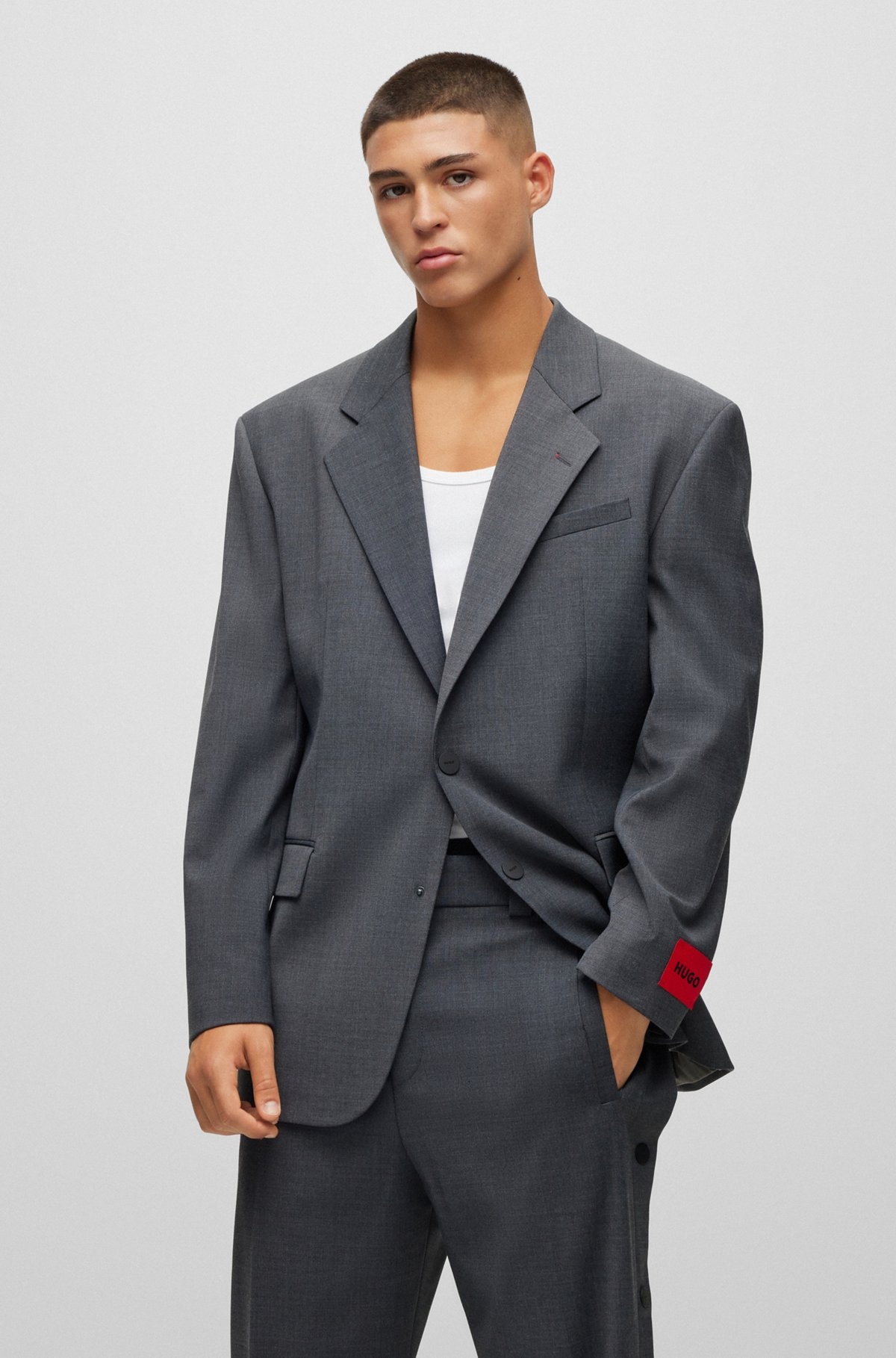 OVERSIZED-FIT JACKET IN PERFORMANCE-STRETCH FABRIC - 2