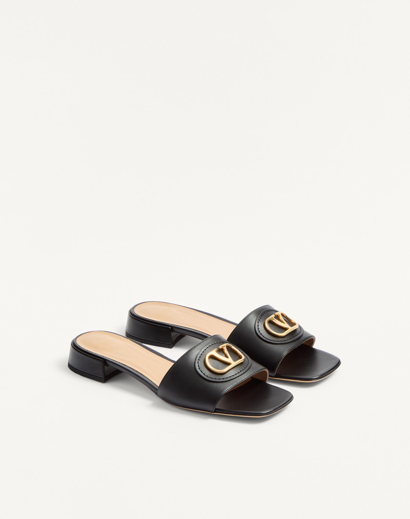 VLOGO SIGNATURE SLIDE SANDAL IN CALFSKIN 20MM 2