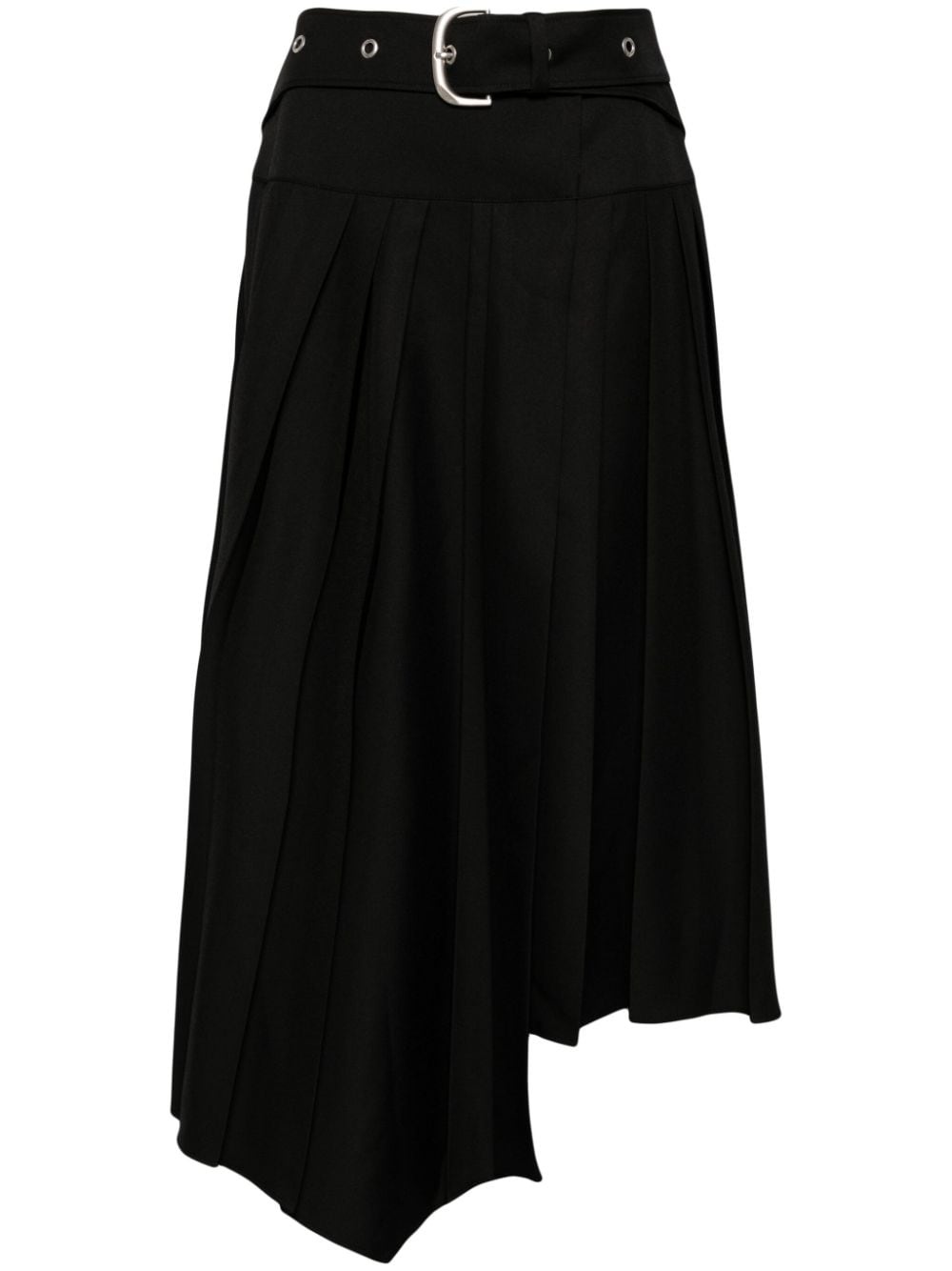 belted pleated midi dress - 1