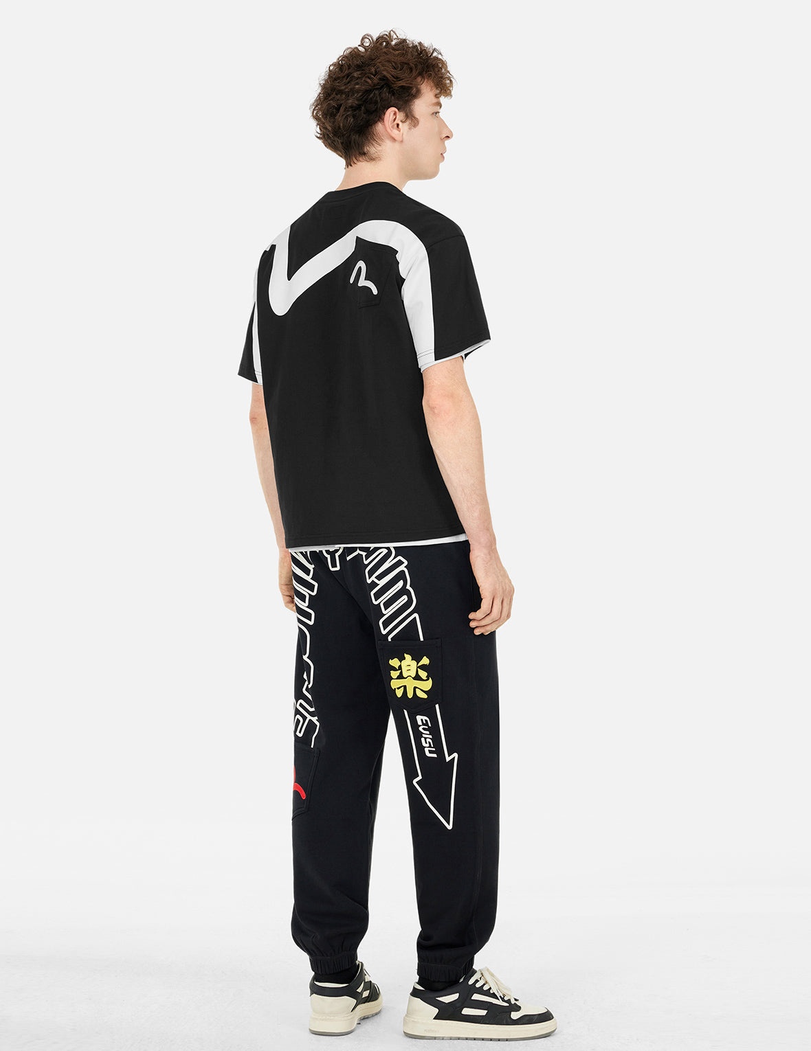Seagull and Slogan Print Relax Fit T-shirt - 4
