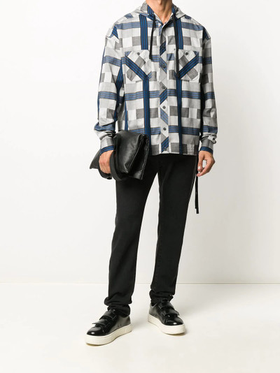 FACETASM check print drawstring shirt outlook