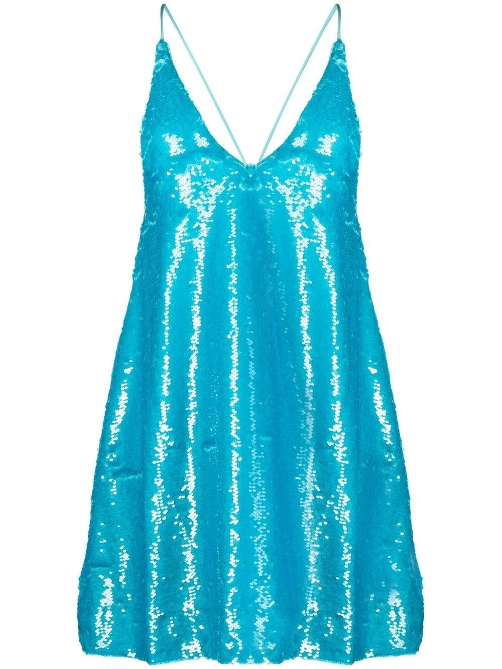 sequin slip mini dress - 1