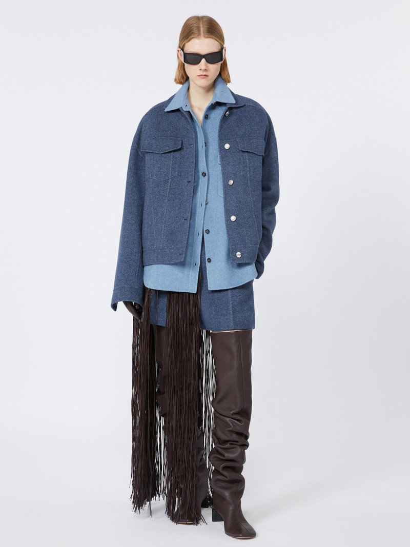 Sportmax PALPITI Oversized pure wool shirt - RUNWAY outlook