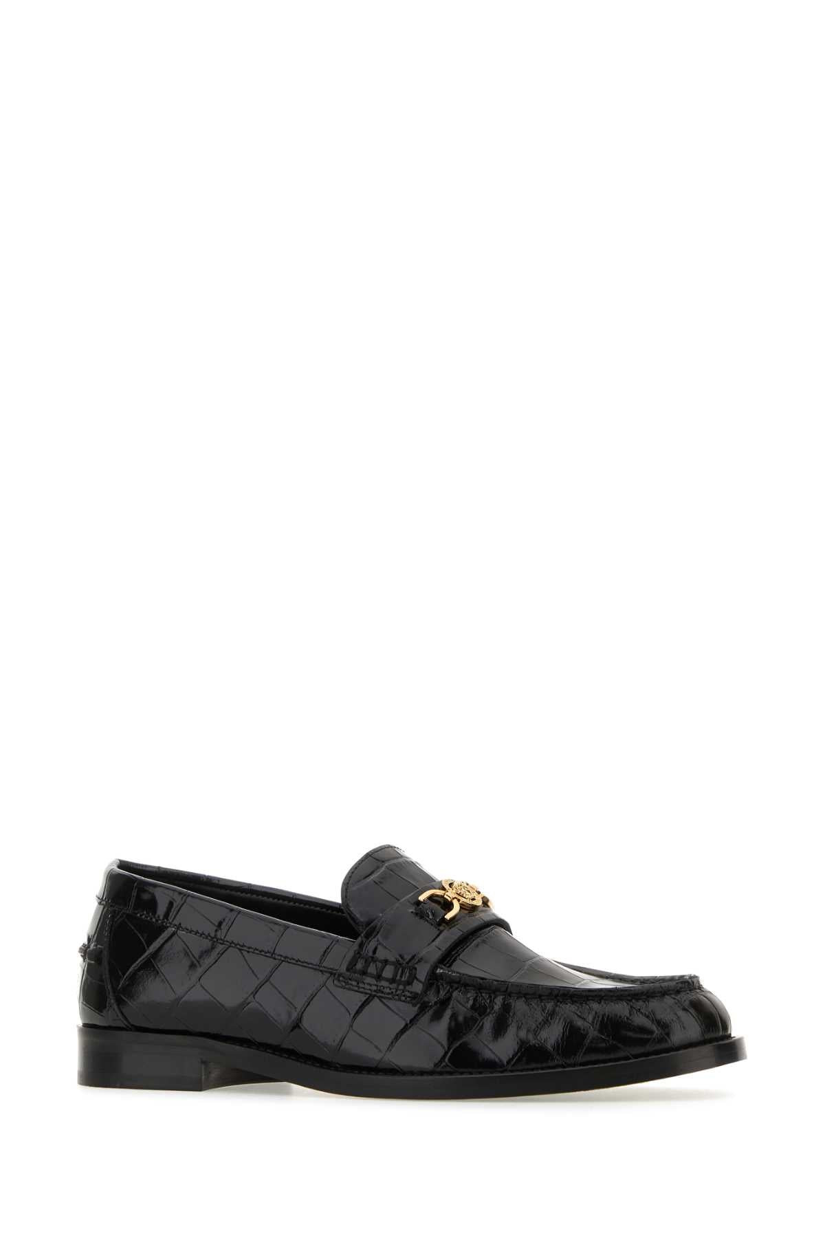 Versace Women Black Leather Medusa  95 Loafers - 2