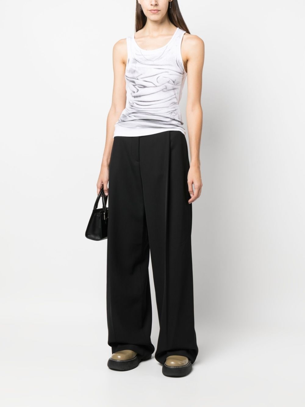 pleated cotton trousers - 3