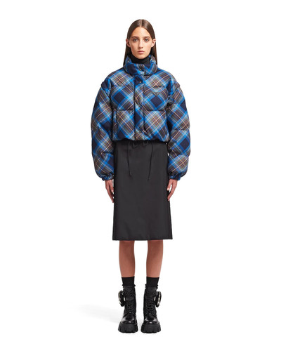 Prada Plaid puffer jacket outlook