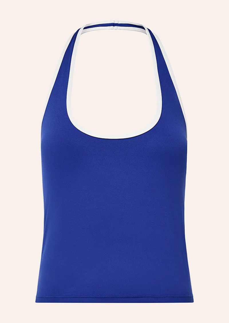 RADAR HALTER TANK IN DEEP BLUE - 1