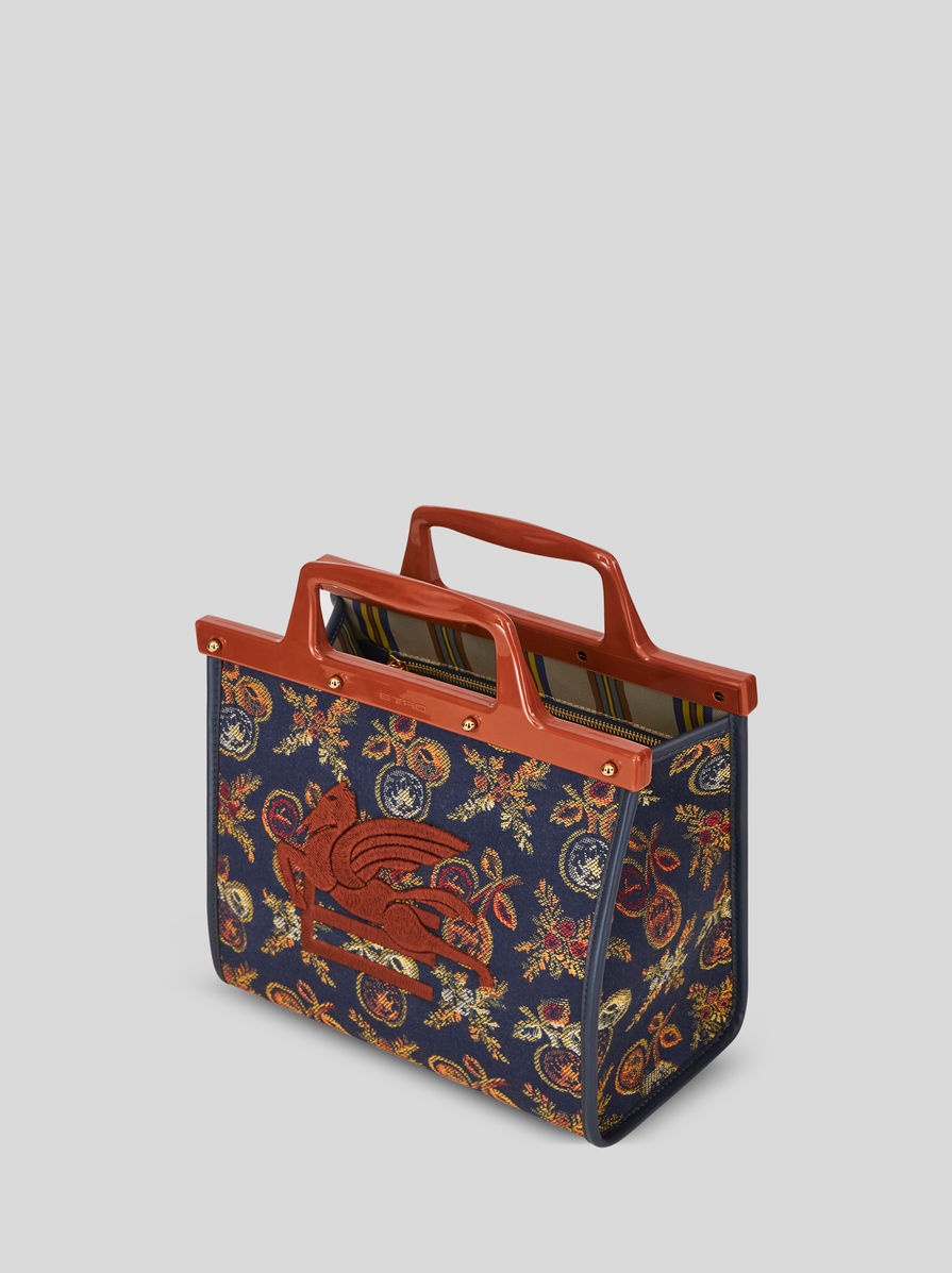SMALL JACQUARD LOVE TROTTER BAG WITH APPLE PATTERN - 4