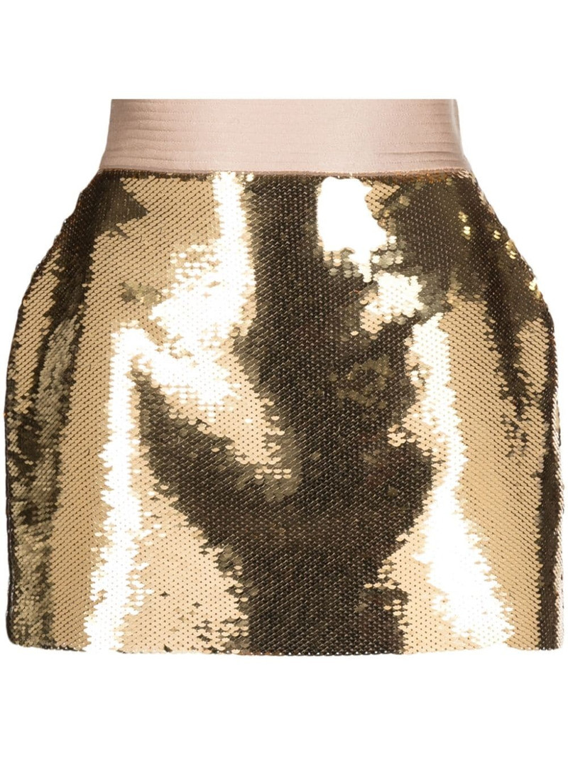 sequin-embellished mini skirt 1
