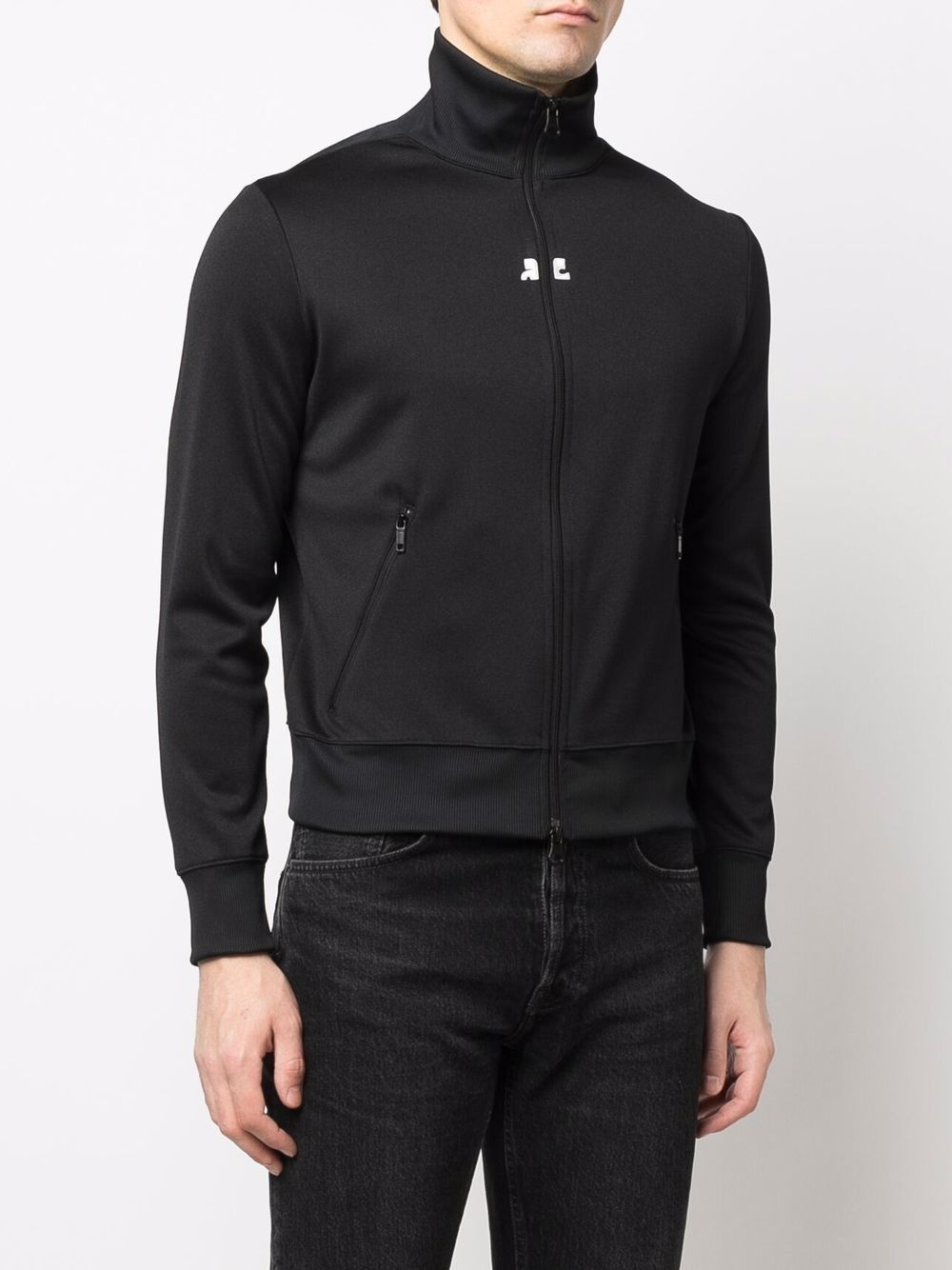 logo-print roll neck jumper - 3