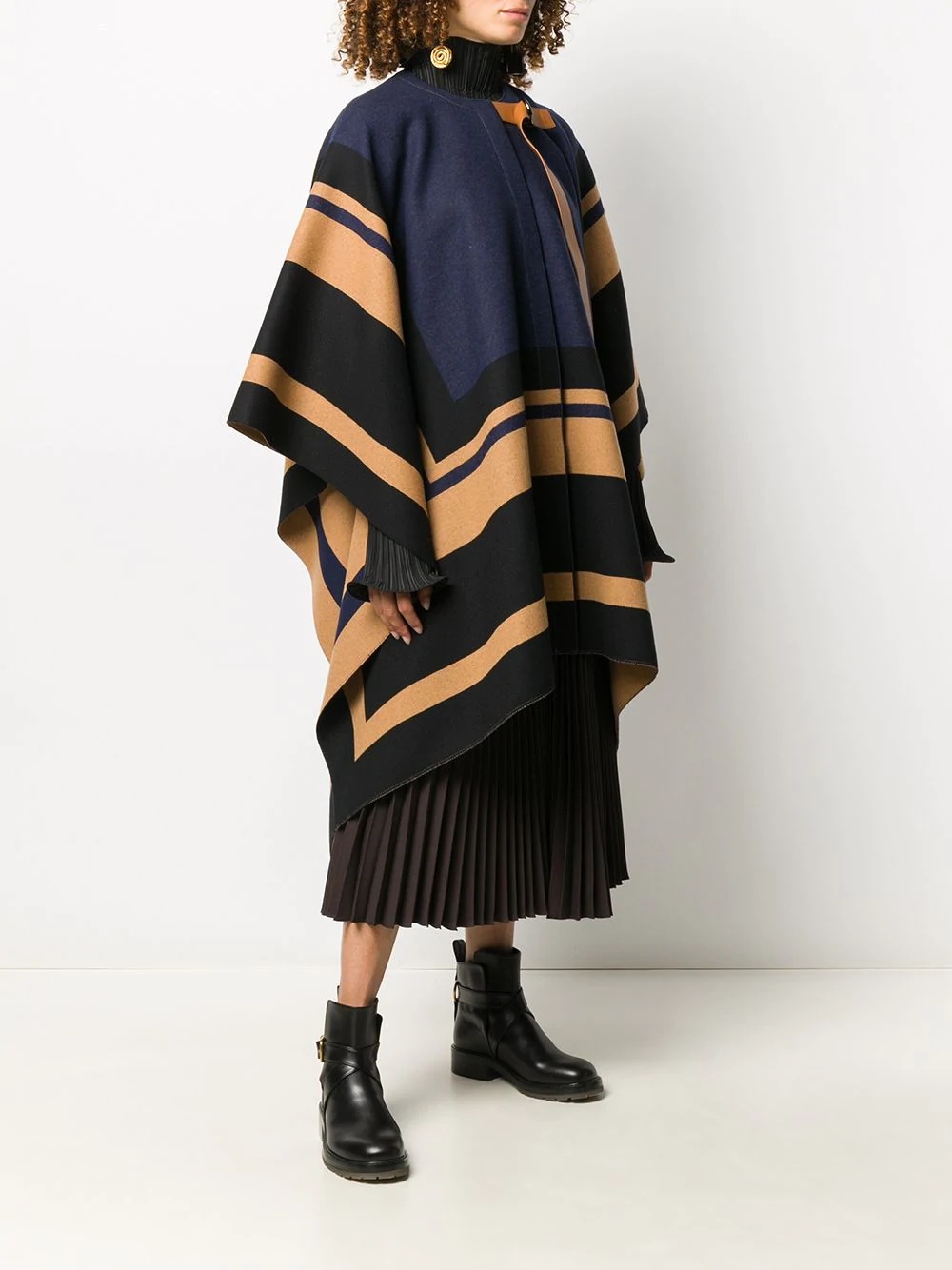 striped wool cape  - 3