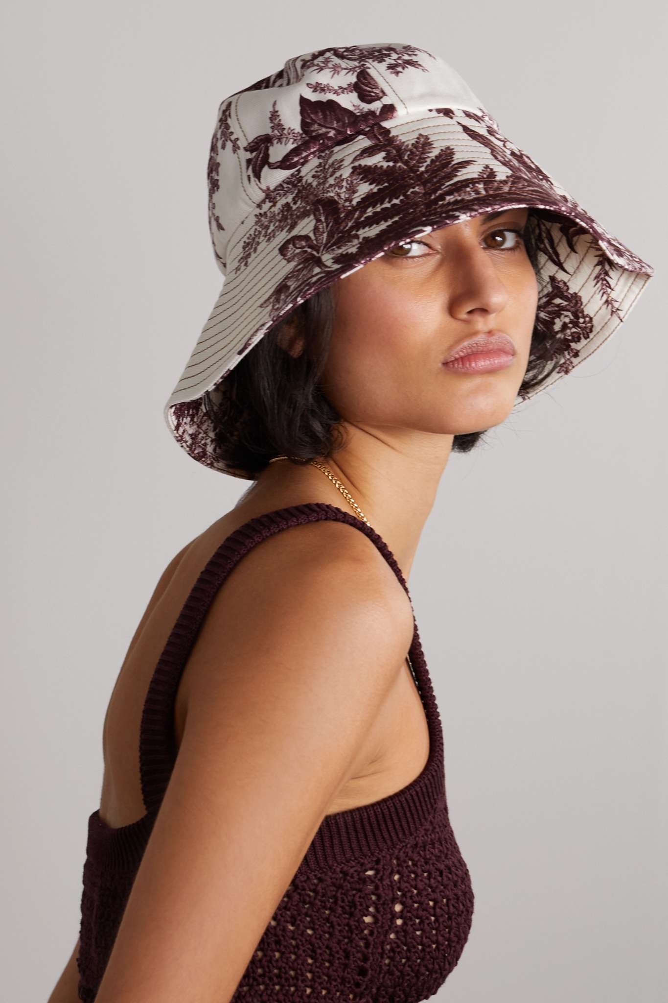 Pembridge floral-print denim bucket hat - 2