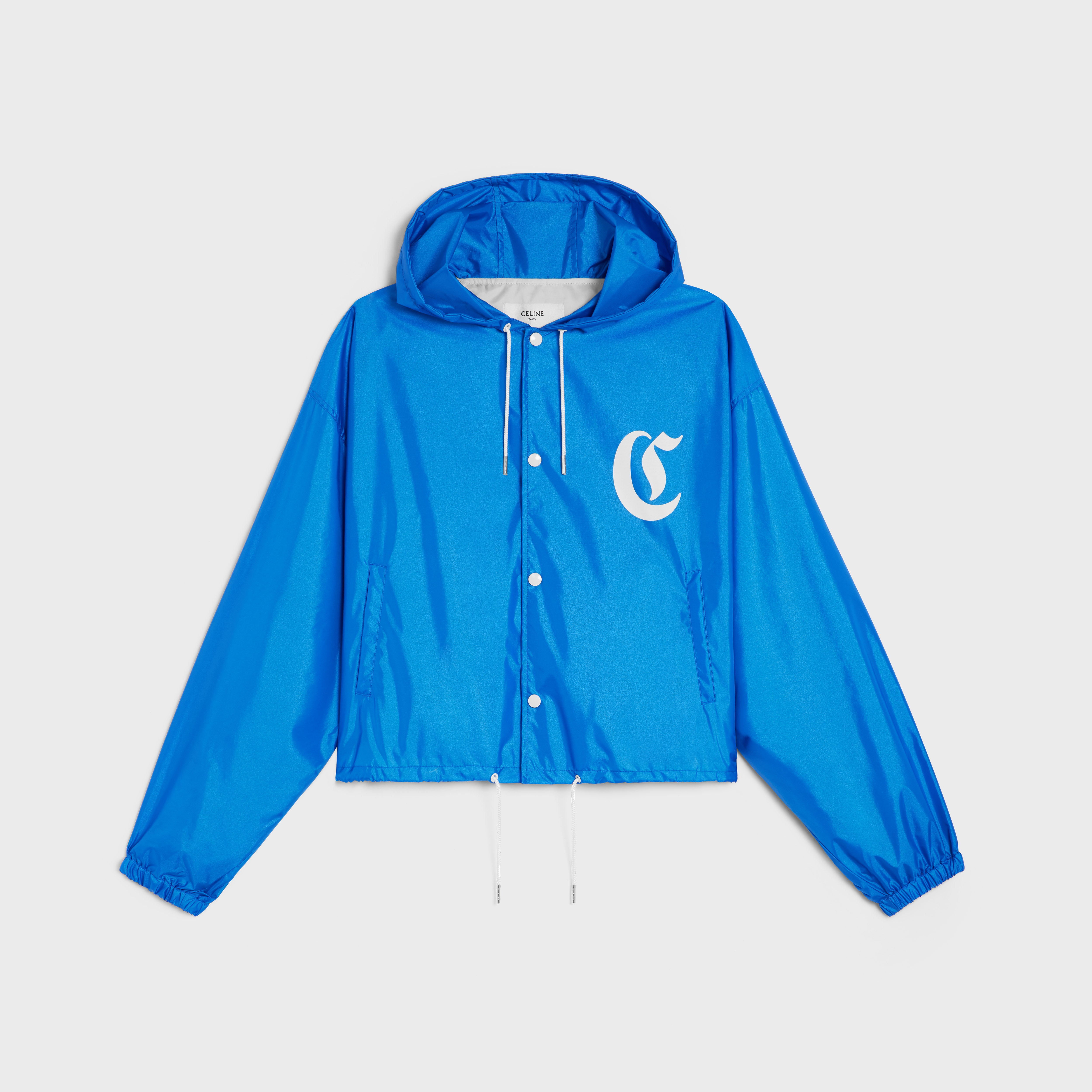 cropped coach jacket in lightweight nylon - 1