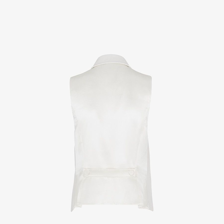 White linen vest - 2