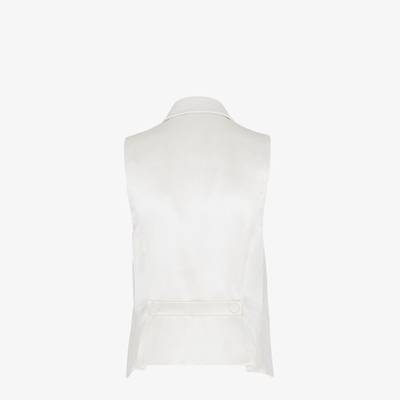 FENDI White linen vest outlook